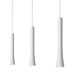 Oligo Rio LED Pendelleuchte, 3-flg., unsichtbare Höhenverstellung, Baldachin: weiß matt