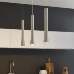 Oligo Rio LED Pendelleuchte, 3-flg., unsichtbare Höhenverstellung, Baldachin: weiß matt