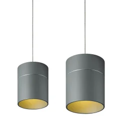 Oligo Tudor M LED Pendelleuchte, 2-flg., TW, unsichtbare Höhenverstellung, Baldachin: Alu gebürstet