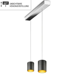 Oligo Tudor M LED Pendelleuchte, 2-flg., TW, unsichtbare Höhenverstellung, Baldachin: Chrom