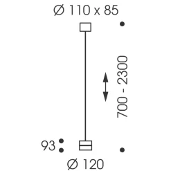 Oligo Tudor S LED Pendelleuchte, TW, unsichtbare Höhenverstellung