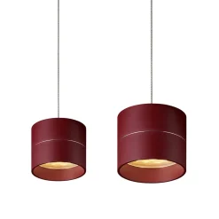 Oligo Tudor S LED Pendelleuchte, 2-flg., TW, unsichtbare Höhenverstellung, Baldachin: Alu gebürstet