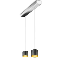 Oligo Tudor S LED Pendelleuchte, 2-flg., TW, unsichtbare Höhenverstellung, Baldachin: Chrom