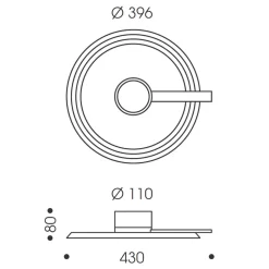 Oligo Yano 400 LED Wand- / Deckenleuchte, direkt