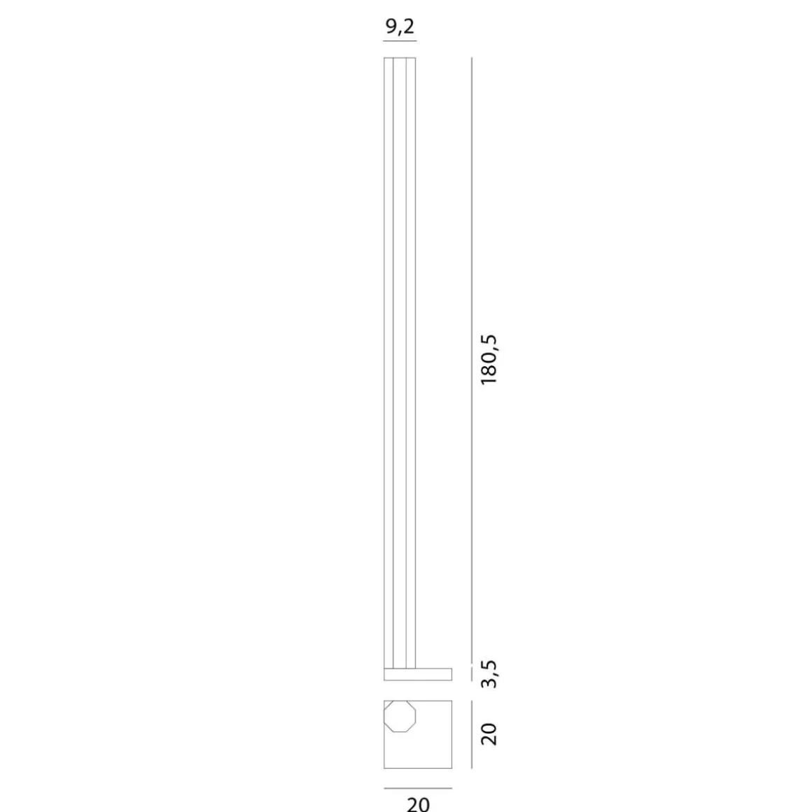 Rotaliana Ciminiere D'italia F2 LED Stehleuchte