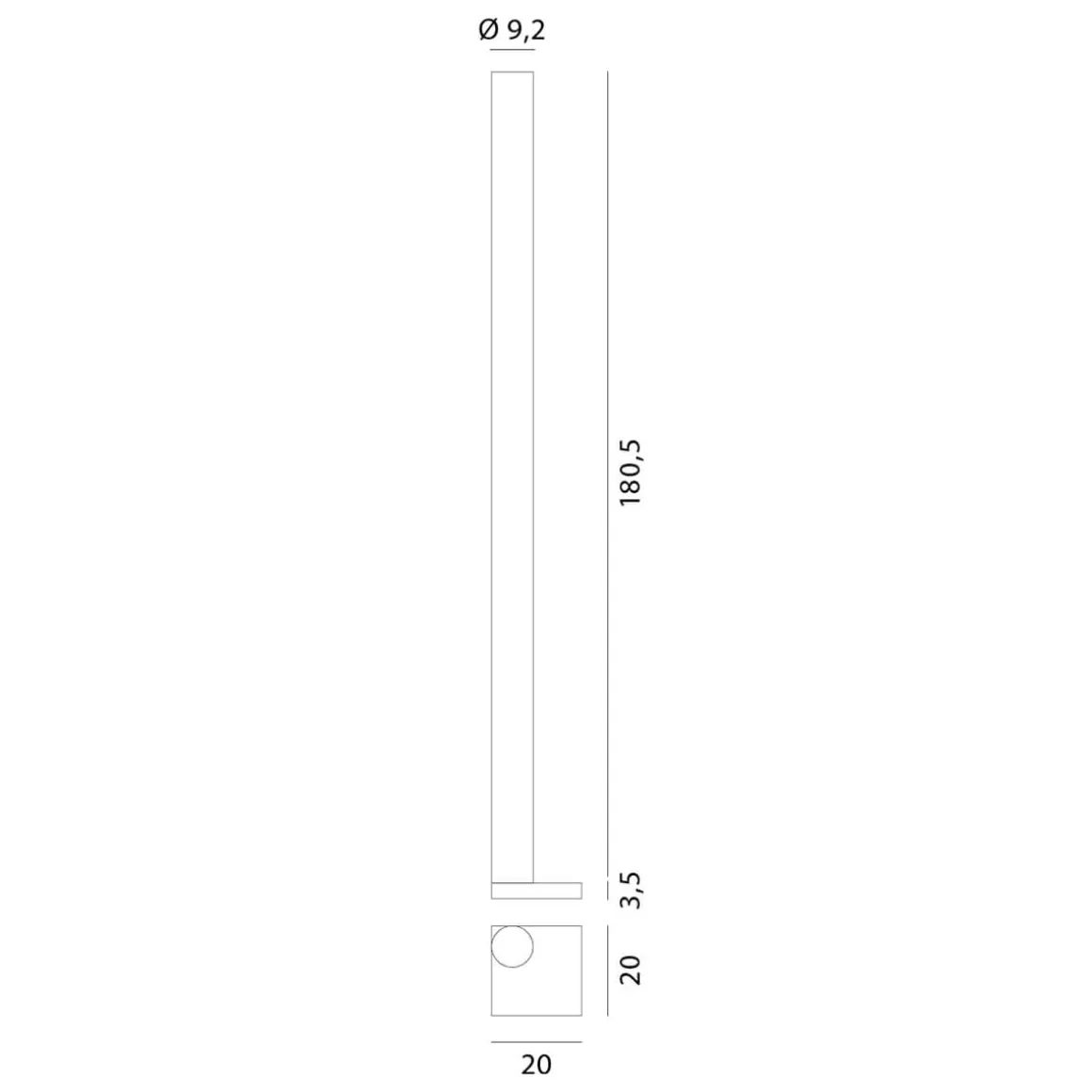 Rotaliana Ciminiere D'italia F3 LED Stehleuchte