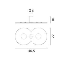 Rotaliana Collide H1 LED Wand- / Deckenleuchte, 3000 K