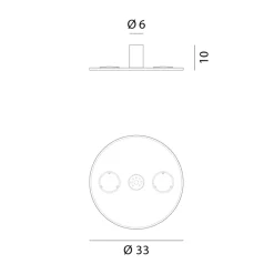 Rotaliana Collide H2 LED Wand- / Deckenleuchte, 3000 K