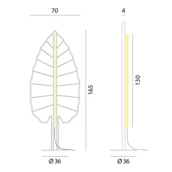 Rotaliana Eden F3 Alocasia LED Akustik- / Stehleuchte