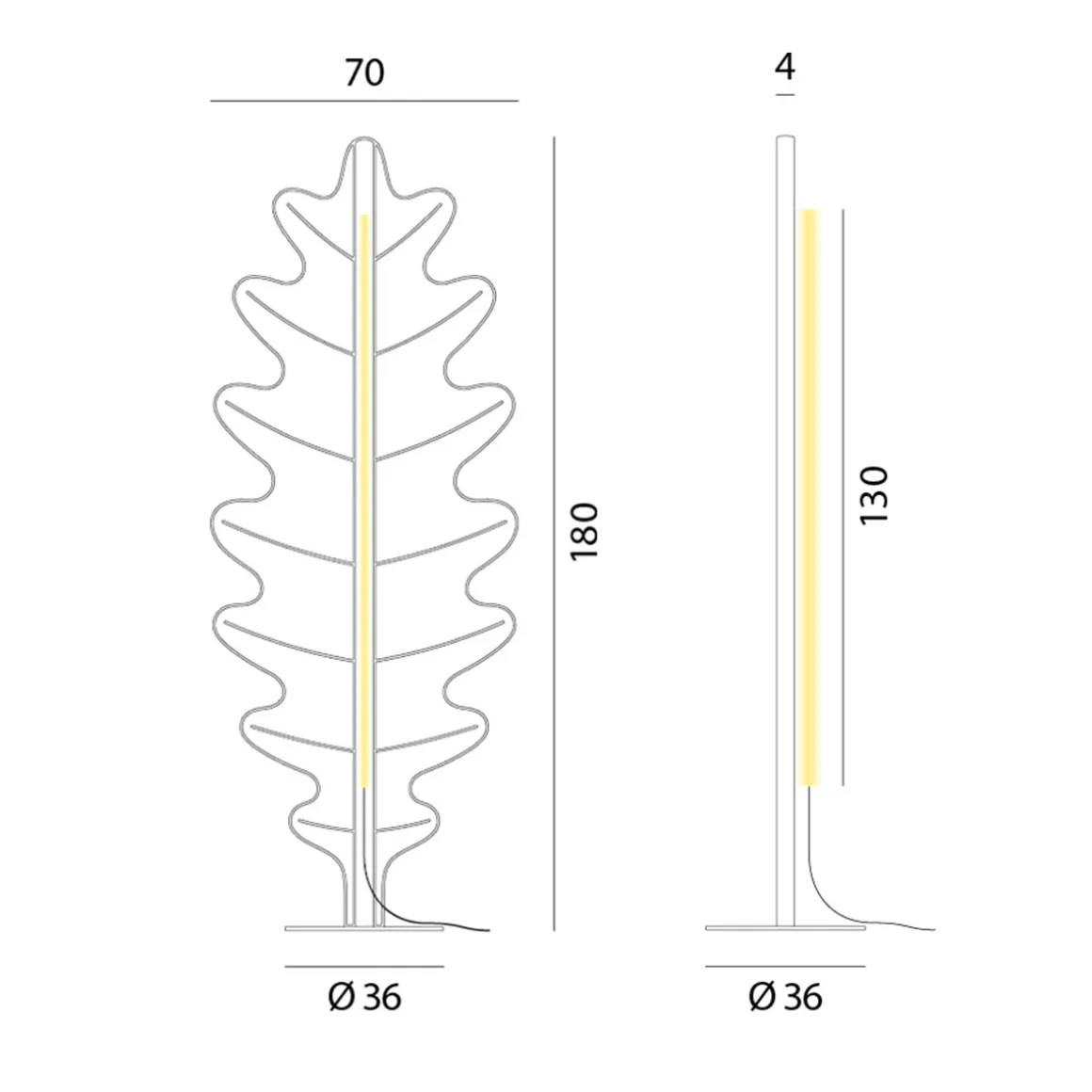 Rotaliana Eden F2 Eiche LED Akustik- / Stehleuchte