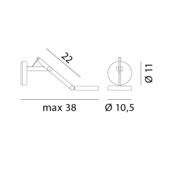 Rotaliana String W0 Dim-to-Warm LED Wandleuchte