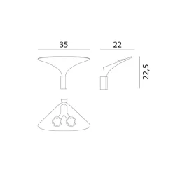 Rotaliana Sunset W0 LED Wandleuchte, 3000 K