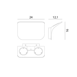 Rotaliana Tide W0 LED Wandleuchte, 2700 K