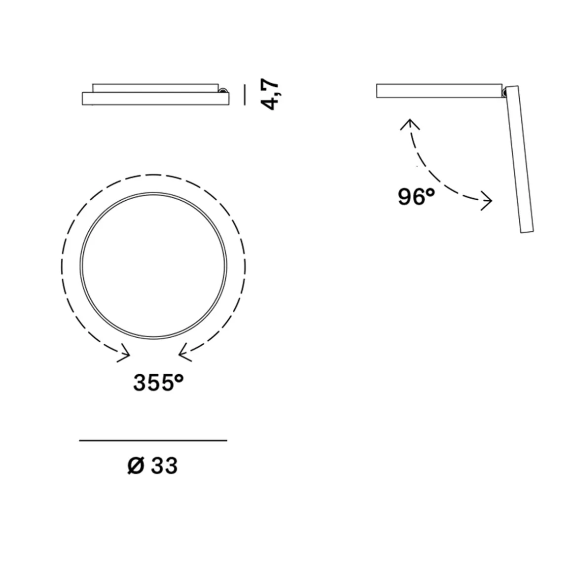 Rotaliana Venere W2 LED Wand- / Deckenleuchte, 2700 K