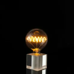 Segula Cubic Tischleuchte mit LED Bridge Globe 125 Curved Plus klar