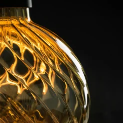 Segula LED Floating Globe 150 twisted smokey grau E27, 6 W, 1900 K, dimmbar