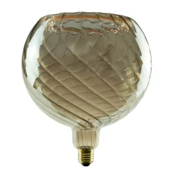 Segula LED Floating Globe 200 twisted smokey grau E27, 6 W, 1900 K, dimmbar
