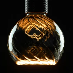 Segula LED Floating Globe 125 twisted smokey grau E27, 6 W, 1900 K, dimmbar