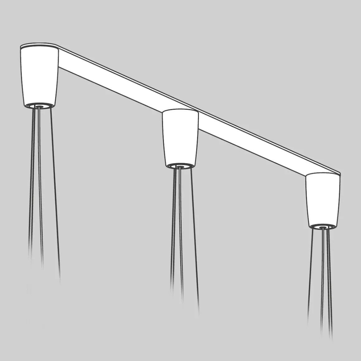 serien.lighting Baldachinprofil 3 für Pendelleuchten