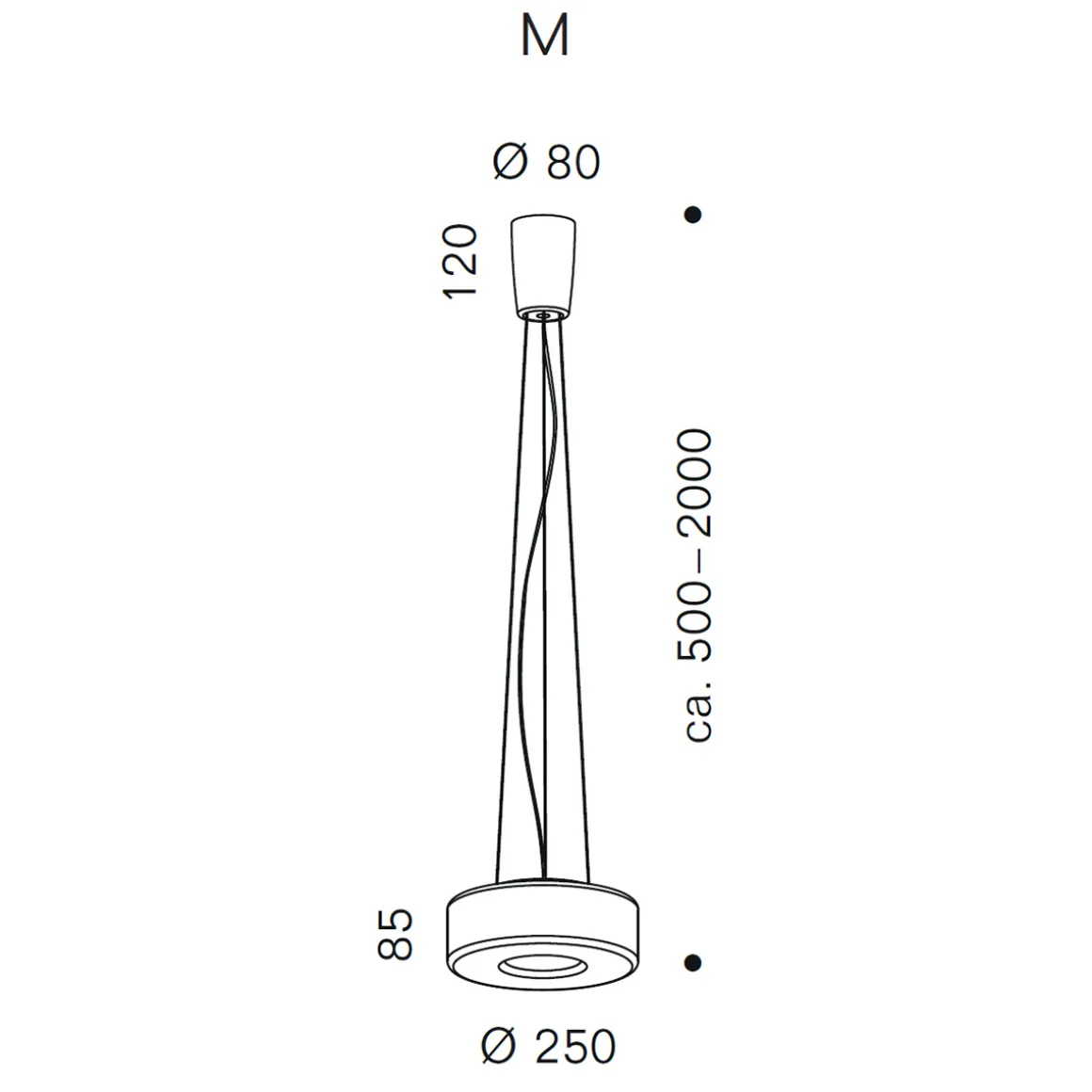 serien.lighting Curling Suspension Rope M LED Pendelleuchte, 2700 K