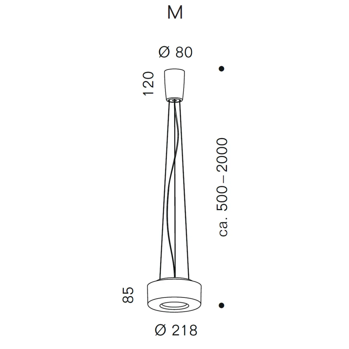 serien.lighting Curling Suspension Rope M LED Pendelleuchte, 2700 K