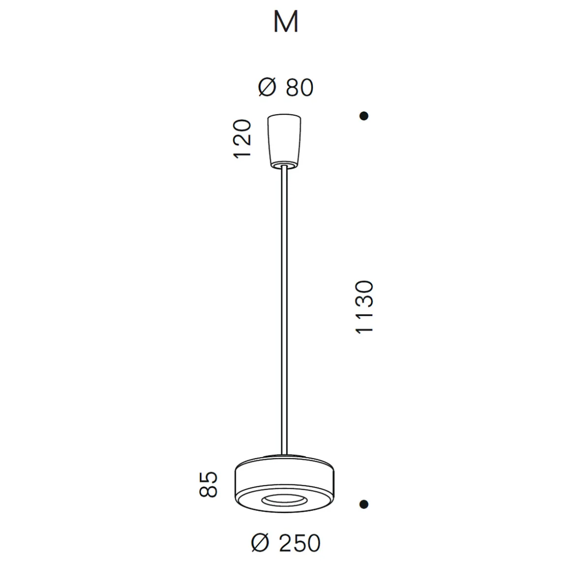 serien.lighting Curling Suspension Tube M LED Pendelleuchte, 3000 K