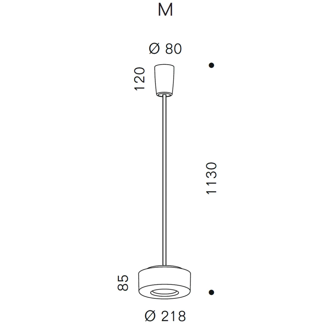 serien.lighting Curling Suspension Tube M LED Pendelleuchte, 3000 K