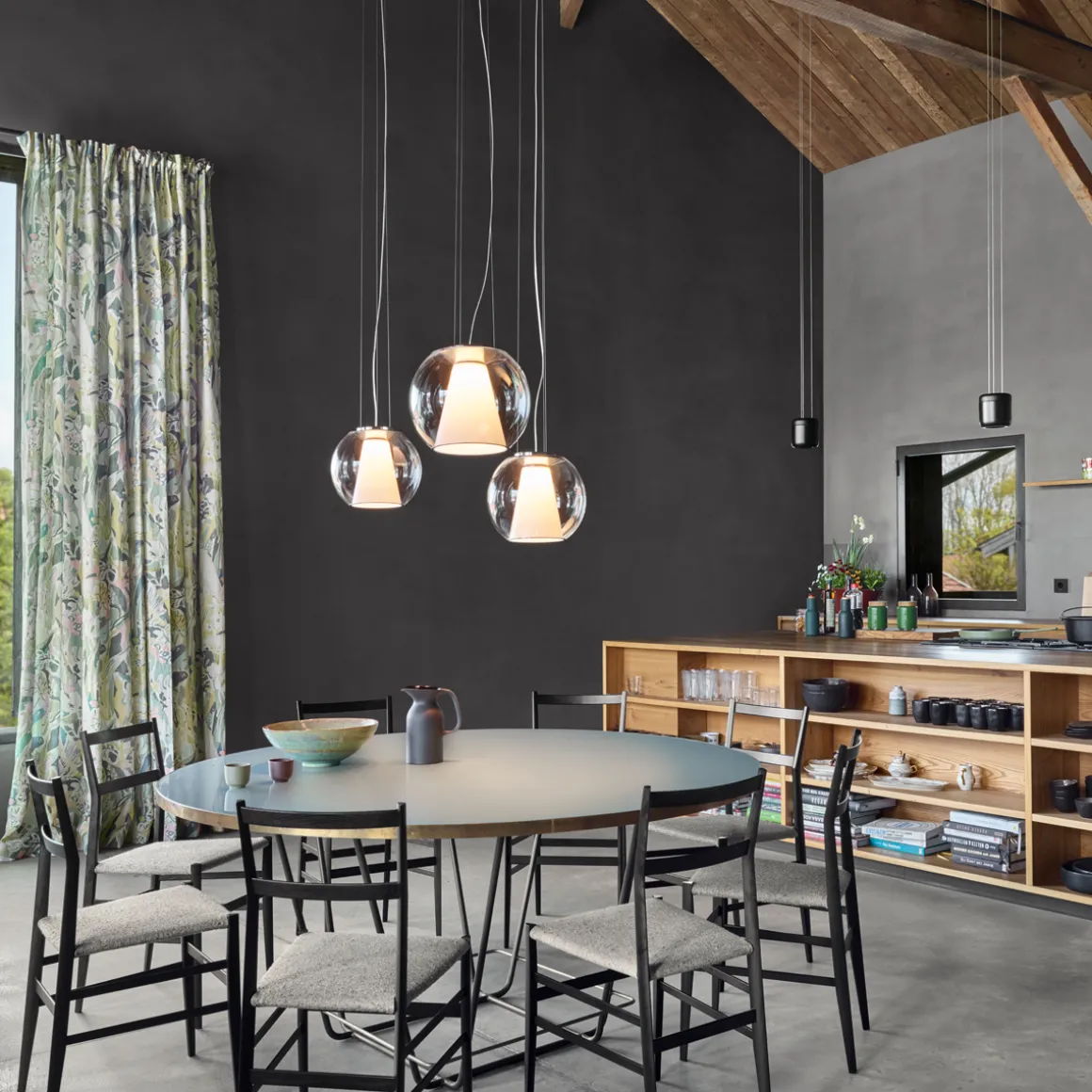 serien.lighting Draft Suspension Rope M LED Pendelleuchte, Dim2Warm