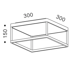 serien.lighting Reflex² Ceiling M 150 LED Deckenleuchte, schwarz