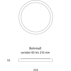 Sigor Fled LED Aufbau- / Einbauleuchte 3-CCT, Ø: 22,5 cm