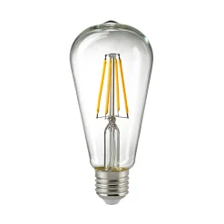 Sigor LED Filament Edison Lampe E27 klar, 7 W, 2700 K, dimmbar