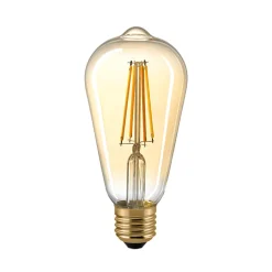 Sigor LED Filament Edison Lampe E27 Gold, 7 W, 2500 K, dimmbar