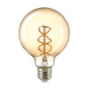 Sigor LED Filament Globelampe Curved E27 Gold, 4 W, 1800 K, dimmbar