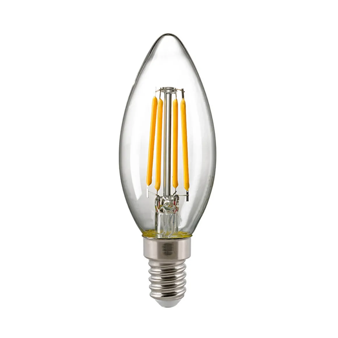 Sigor LED Filament Kerze E14 klar, 4,5 W, 2700 K, dimmbar