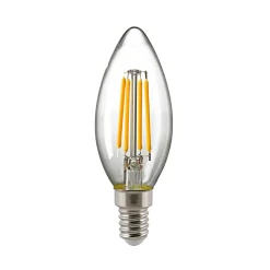 Sigor LED Filament Kerze E14 klar, 4,5 W, Dim-to-Warm