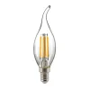Sigor LED Filament Kerze Windstoß E14 klar, 4,5 W, 2700 K, dimmbar