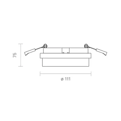 Sigor Nivo LED Decken-Einbauleuchte, schwenkbar, Ø: 11,1 cm