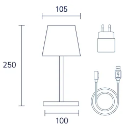 Sigor Nuindie mini LED Akkuleuchte, Flex-Mood, eckig
