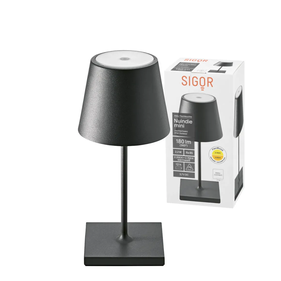 Sigor Nuindie mini LED Akkuleuchte, Flex-Mood