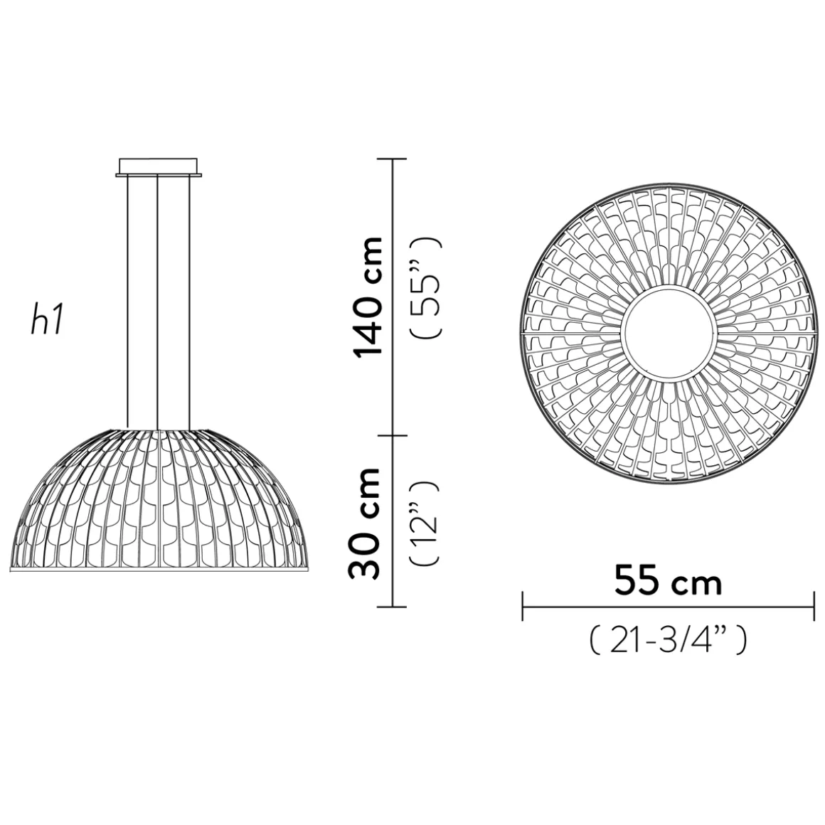 Slamp Dome LED Suspension, Ausstellungsstück