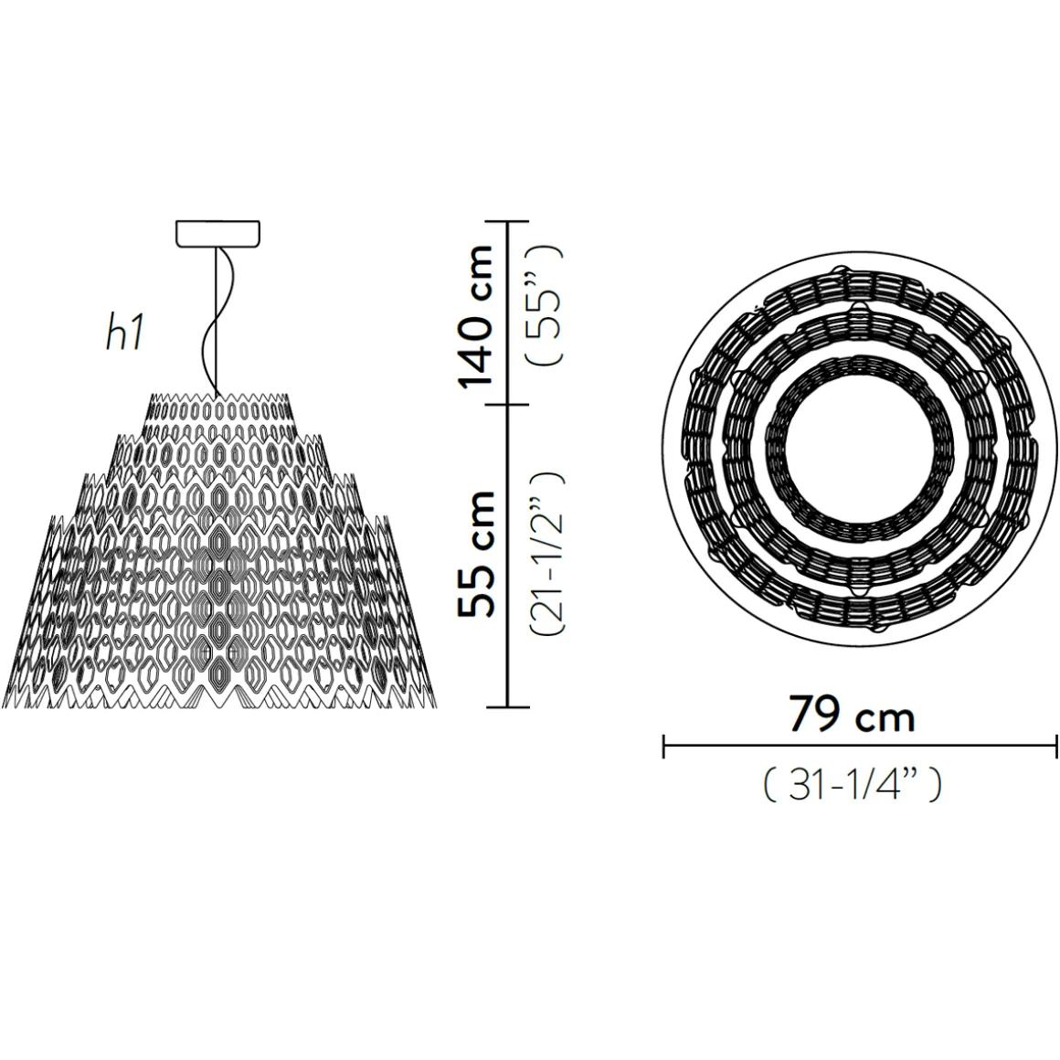 Slamp Half Charlotte Suspension