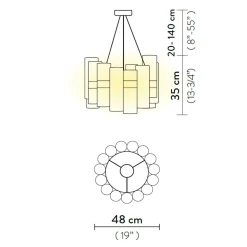Slamp La Lollo LED Suspension Medium