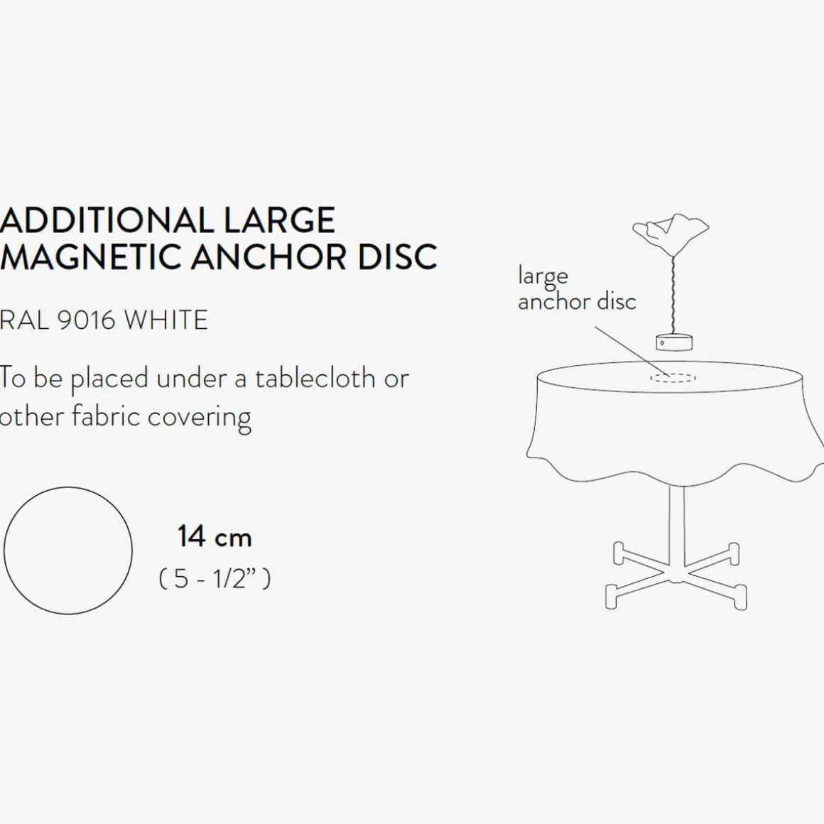 Slamp Magnetische Metallscheibe für LaFleur Battery, Ø: 14 cm