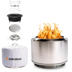 Solo Stove Yukon 2.0 Feuerschale mit Standfuß & Surround, Premium-Set