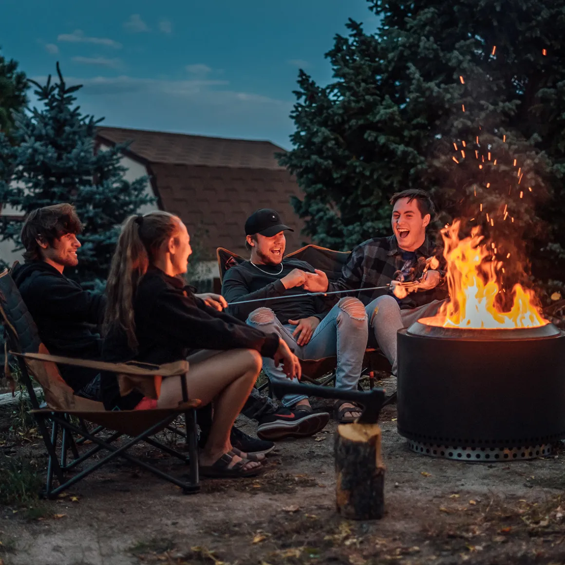 Solo Stove Yukon 2.0 Feuerschale mit Standfuß & Surround, Premium-Set