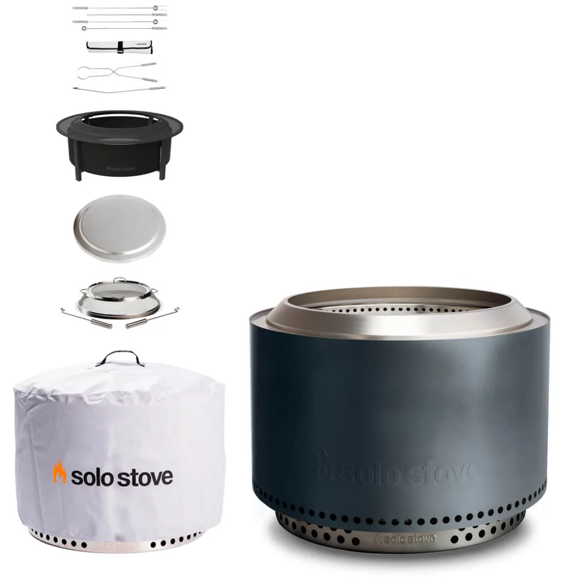 Solo Stove Yukon 2.0 Feuerschale mit Standfuß & Surround, Premium-Set