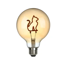 Sompex Cat LED Filament Globelampe E27 Amber, 1,5 W, 2000 K