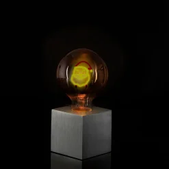 Sompex Cubic Tischleuchte Aluminium, mit Motiv Leuchtmittel