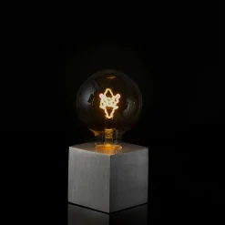 Sompex Cubic Tischleuchte Aluminium, mit Motiv Leuchtmittel