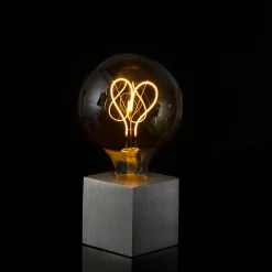 Sompex Cubic Tischleuchte Aluminium, mit Motiv Leuchtmittel